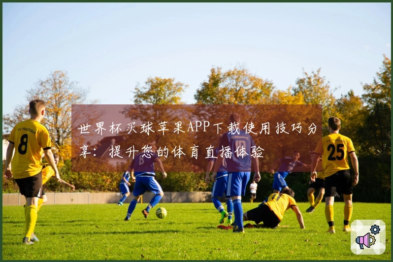 世界杯买球苹果APP下载使用技巧分享:提升您的体育直播体验